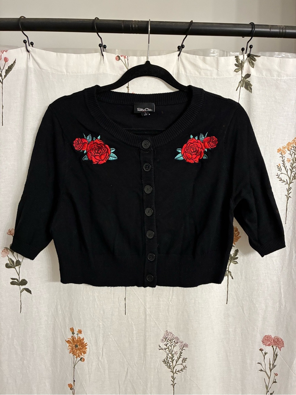 Torrid Retro Chic Black Cropped Cardigan Women’s Size 1X